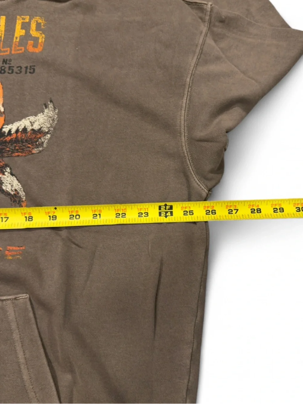 Oversized Fit Taupe Motorcycle Graphic Hoodie Sweatshirt Size Men’s Medium (NWT)